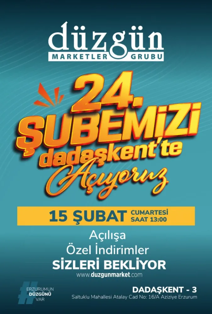 Düzgün Market 24.Şubesini açıyor 